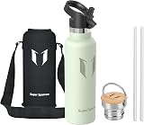Super Sparrow 620ml Insulated Stainless Steel Water Bottle with Two Lids