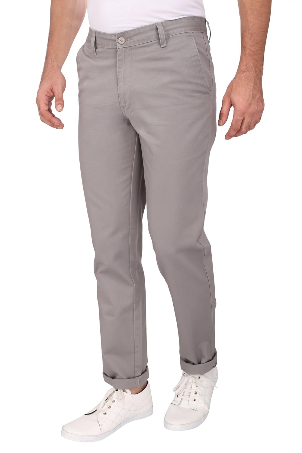 barata men's cotton flat front regular fit chinos