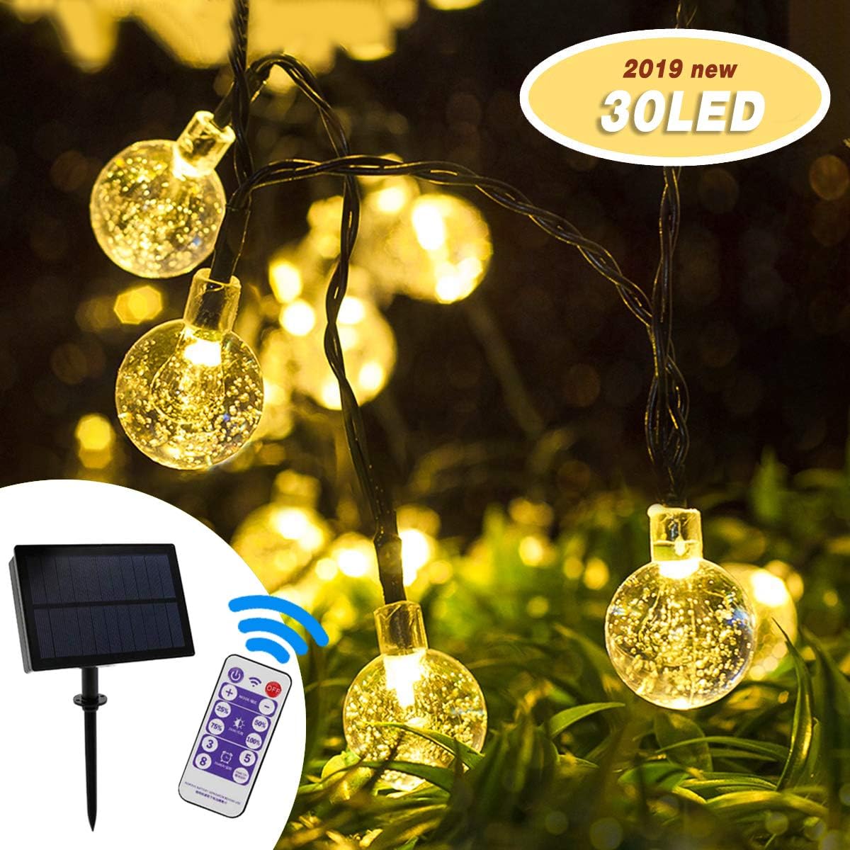 Catena Luminosa 12 Metri Solare Ricaricabile IP65 Luci Solari Da - Foto 6