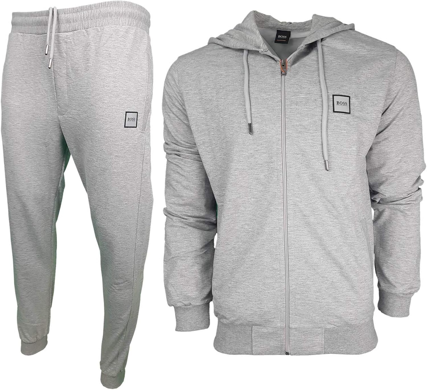 Hombre HUGO BOSS Pantalones de chándal en piqué con detalles metalizados  Azul oscuro | Loungewear | Camminare