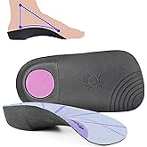 RooRuns 3/4 Arch Support for Plantar Fasciitis Relief, Orthotic Inserts for Over-Pronation, Flat Feet, Heel Pain Relief, Shoe Insoles for Men and Women