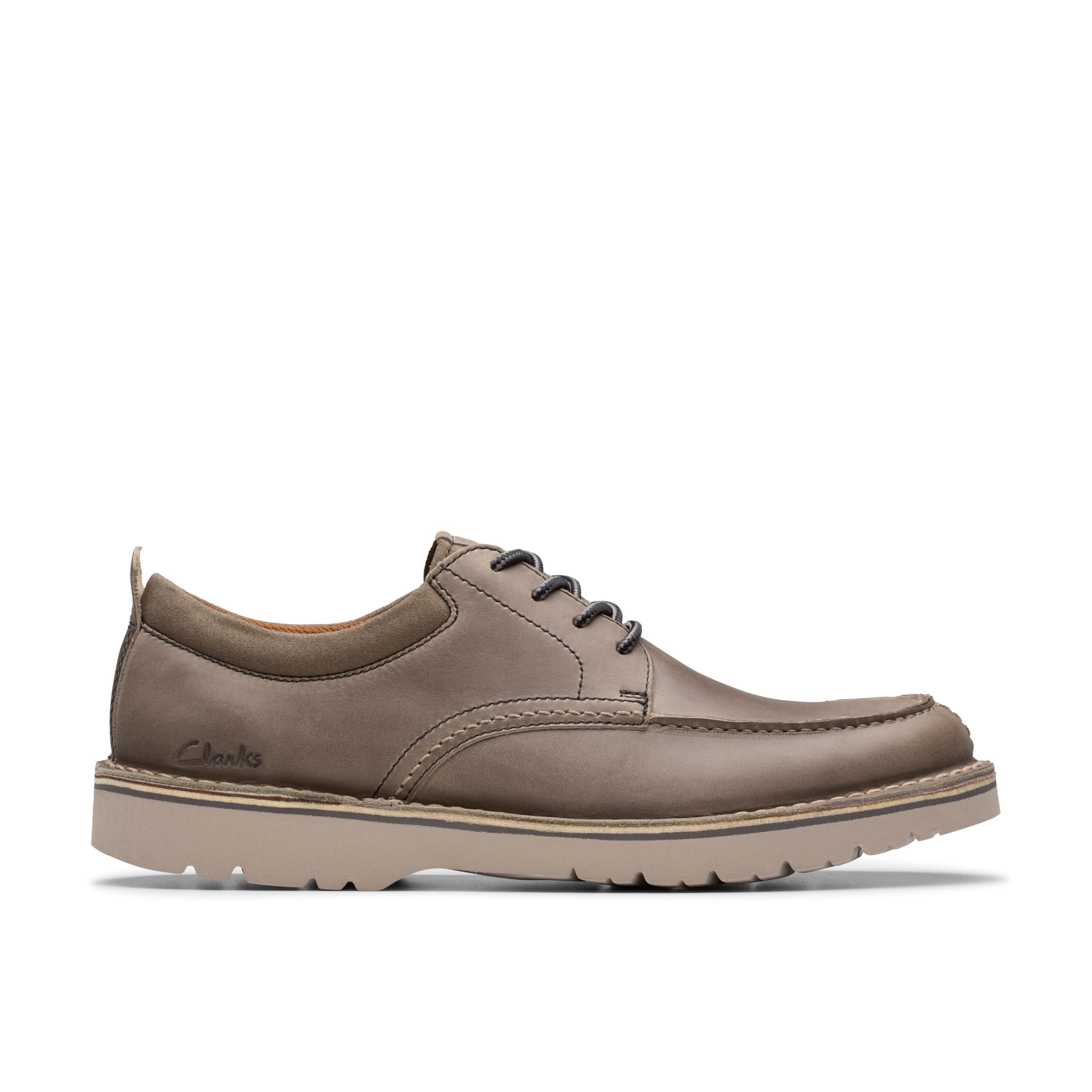 Clarks Collection Men’s Eastridge Moc Oxford, Grey Leather, 9 Medium US