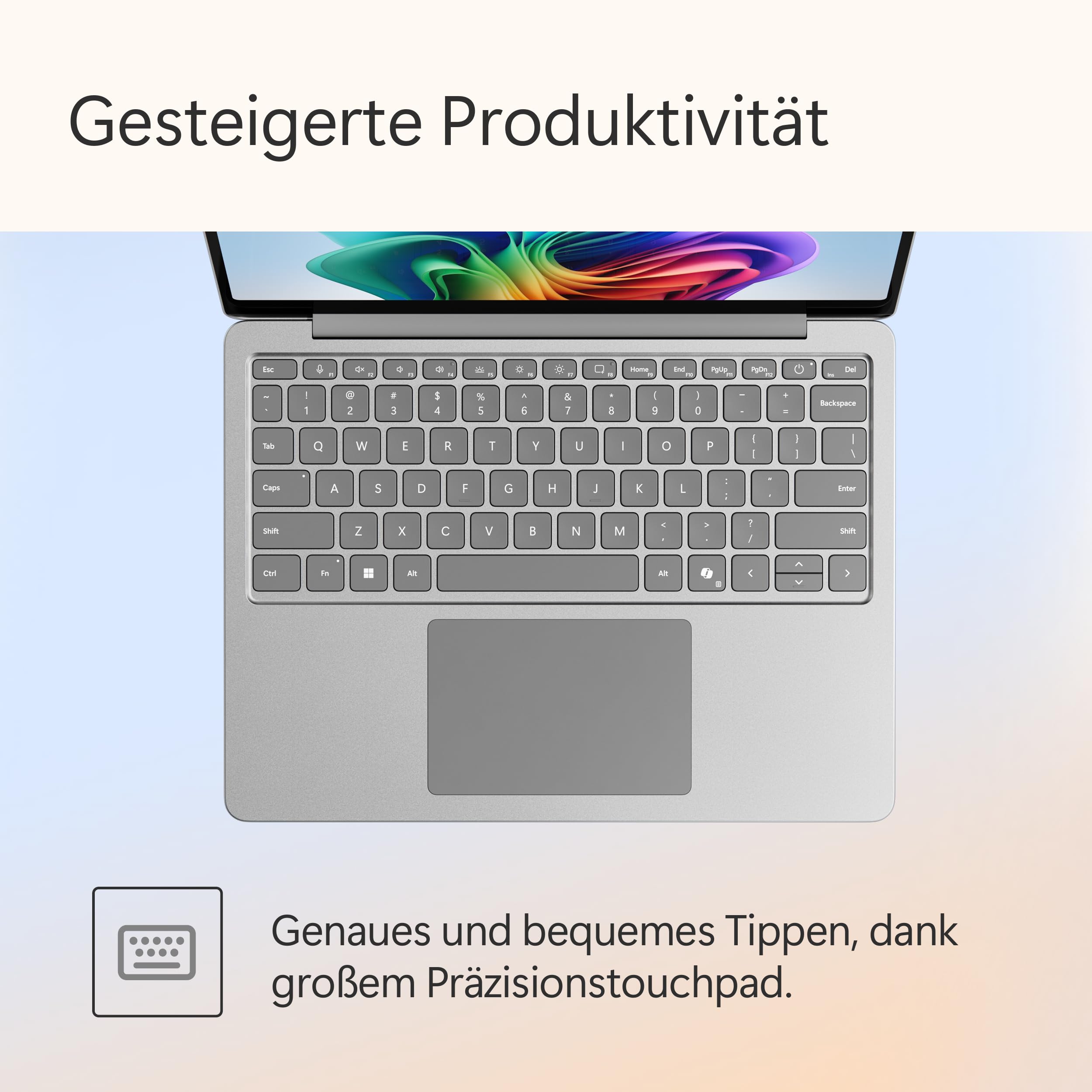 Microsoft Surface Laptop | Copilot+ PC | 13” LCD Touchscreen | Snapdragon® X Plus | 16GB RAM | 512GB Speicher | Neuestes Modell | Platin 8