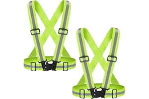 Fepdiu High Visibility Reflective Vest Safety Vest Running Reflective Gear Adjustable Reflective Vest for Walking,Jogging,Hiking,Night Cycling