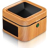 FULLGUEEN Multifunctional Smokeless Ashtray with HEPA Filter,Portable Rechargeable Ashtray for Office Home Room Car (Brown)
