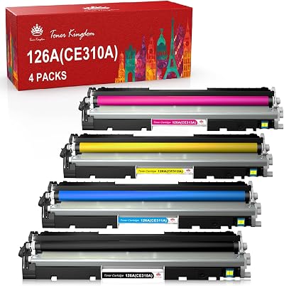 Toner Kingdom 4 PK Compatible HP 126A 130A CE310A CE311A CE312A CE313A CF350A