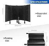 Aokeo Microphone Studio Isolation Screen High Density Foam for Blue Yeti view 5