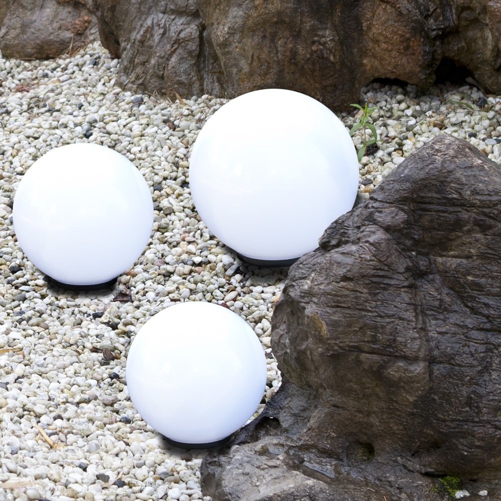 weiße Gartenlampen Außenleuchten Kugellampen mit IP44 Innen & Außen