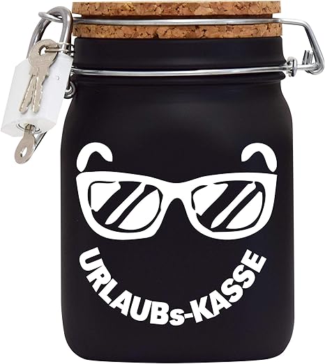 Urlaubs Reise Kasse Xxl Spardose Mit Vorhangeschloss In Weiss Geld Geschenk Idee Xxl Sparbuchse Glas Geldgeschenk Korkdeckel Mit Sparschlitz Amazon De Kuche Haushalt