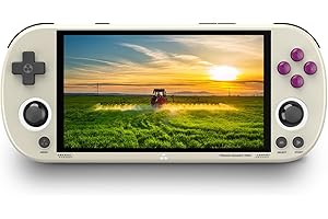 WESICH 𝗧𝗿𝗶𝗺𝘂𝗶 Smart Pro Retro Game Console 4.96-Inches 720x1280 IPS Screen Built-in 64G TF Card Video Gaming Consoles 5000mAh Lithium Battery Supports Multiple Simulators Casual Game Console(Gray)