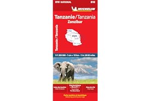 Tanzania & Zanzibar - Michelin National Map 810