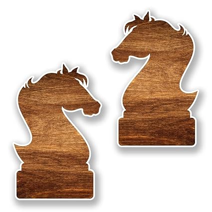 2 x 30cm/300 mm Caballero de madera Etiqueta autoadhesiva de ...