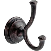 Delta Double Towel Hook for Bathroom or Kitchen| Venetian Bronze | Cassidy Accessories