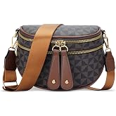 KKXIU Crossbody Bags for Women Vegan Leather Travel Bum Bag | Trendy Fanny Waist Pack | Shoulder Purse with Adjustable Strap