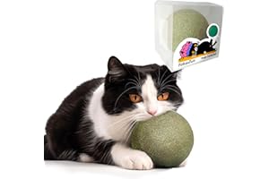 Fokauiwo 3.94 Inches Huge Catnip Ball for Indoor Cats -Giant Cat Toys for Kittens -Jumbo Cat Nip Balls -Big Teething Chew Toys - Kitty Teeth Cleaning Lick Dental Toys