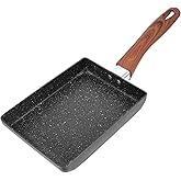 BESTOYARD Square Nonstick Frying Pan 14 Inch Lightweight Breakfast Pan for Eggs Steaks Pancakes Flat Bottom Easy Clean Comfortable Handle