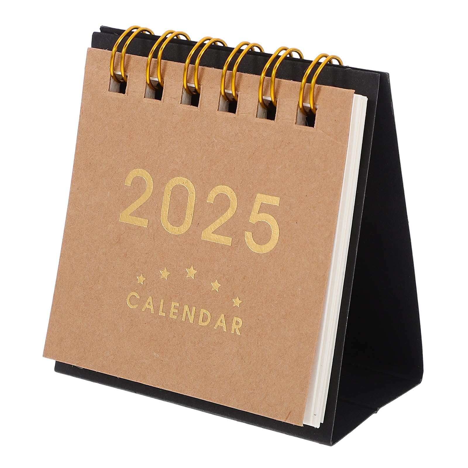 DIYEAH 2025 Small Desk Calendar - Stand Desk Calendar 2025 Year Coil Flip Binding Decorative Standing Calendar Office Academic Monthly Planner