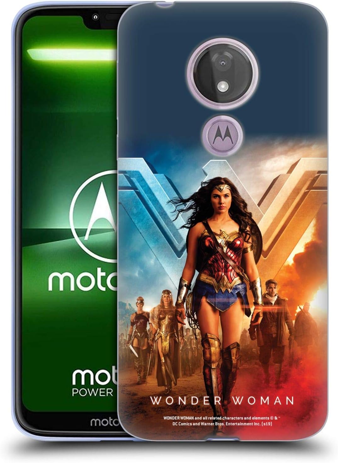 Head Case Designs Officially Licensed Wonder Woman Movie Group Posters Soft Gel Case Compatible with Motorola Moto G7 Power