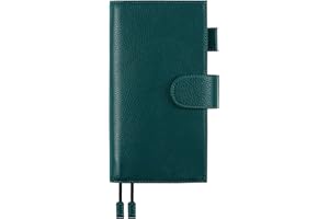 Moterm Leather Cover for Hobonichi Weeks - Fits Hobonichi Weeks/Weeks Mega, with Back Pocket (Pebbled-Deep Teal)