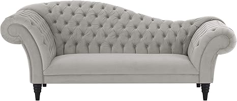 amazon com chester sofa silver