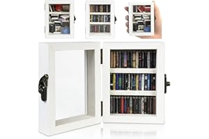 WAIZHIUA Anxiety Bookshelf Mini Book Shelfs Ornament Miniature Bookshelf Decor Shake Away Your Anxiety Miniature Library with 60pcs Mini Books for Book Lovers Home Room Office Decor (White)