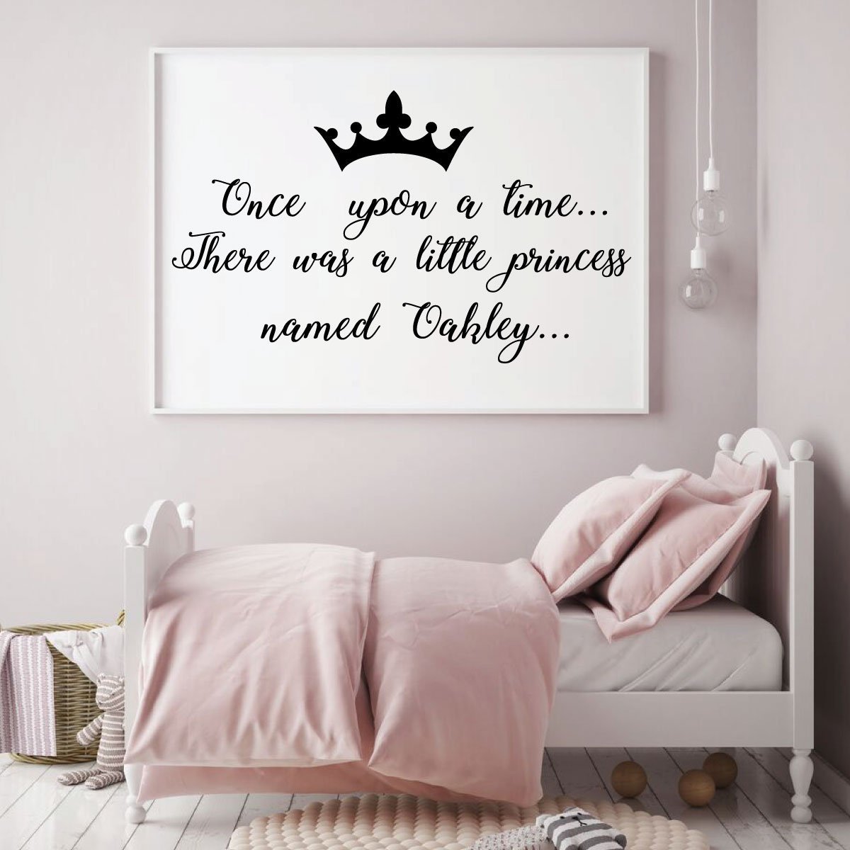 Amazon Com Personalized Once Upon A Time Wall Decal With Crown