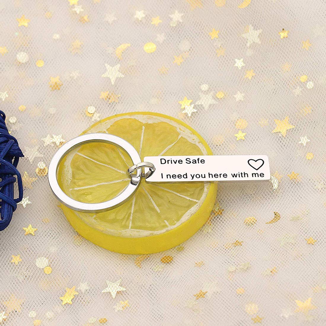 Runalp Drive Safe Keychain, I Need You here with me, Style 1