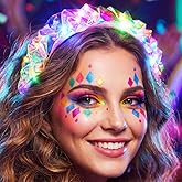 DRESBE Light Up Headband LED Headbands Glow Party Rave Hair Accessories for Women