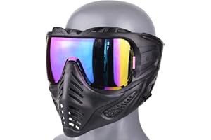 ZLANGSPORTS Paintball Mask Anti Fog, Airsoft Mask Full Face Adjustable Protection Gear, Tactical Mask for Men Motorcycle Riding Skiing Face Protection