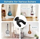 Surplex Guitar Wall Mount Hanger Auto Lock 2 Pack Adjustable Universal Hook view 3