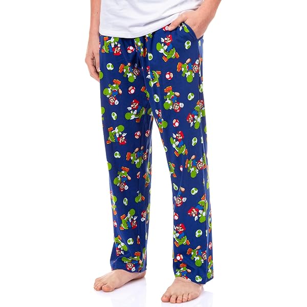 【激レア】PARTO SPORT JEANS 3ピース 豪華刺繍 ねずみ男 M MJC Super Mario Kart Men's Mario Champion Checkered Pajama Pants