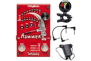 BRISKDROP DigiTech HammerOn Instantaneous Pitch-shifter Pedal - Bundle with 2 Patch Cables and Snark-X Tuner