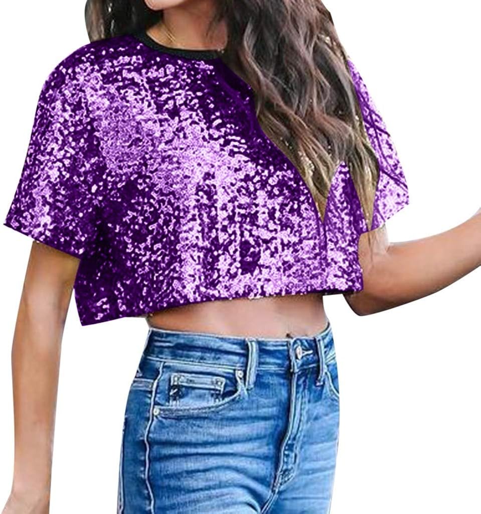 lilac sequin top