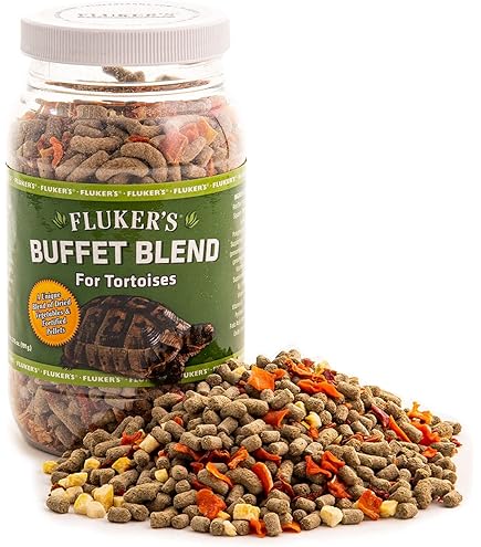 Fluker's Buffet Blend Box Turtle Food - Freeze-Dried Strawberries, Mealworms & Peas With Vitamin Pellets
