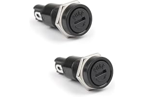 Areyourshop 2PCS SCI R3-11 Panel Mount Chassis Fuse Holder for 5x20mm Glass Fuses 10A 250V