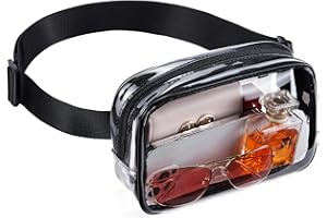 Telena Clear Fanny Pack Clear Bag for Stadium Events Crossbody Bag Purse Approved for Concerts