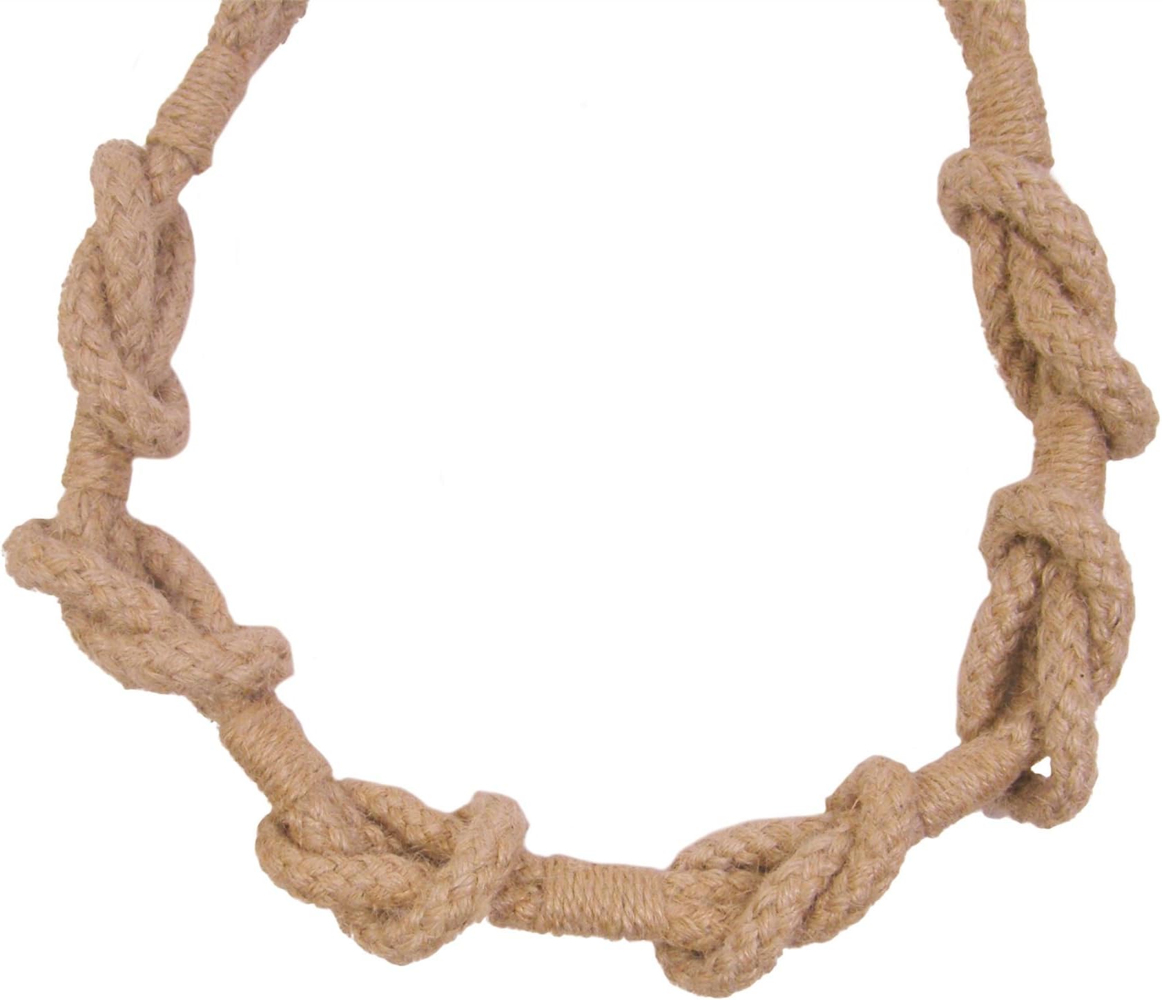 Chain Link Reef Knot Jute Beige Curtain Drape 90CM 35" TIEBACK Hold Back