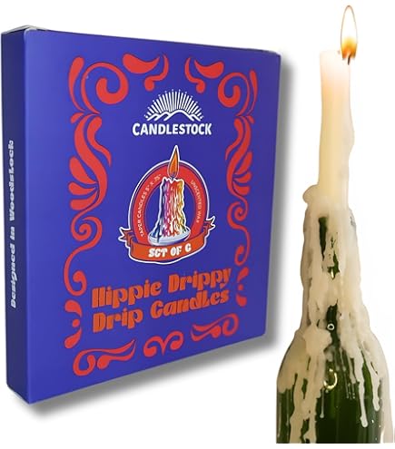 Amazon.com: Candlestock Hippie Drippy Drip Candles - Pack of 22