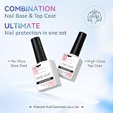 Makartt No Wipe Base and Top Coat Kit 2x10ml Gel Nail Polish Set view 6