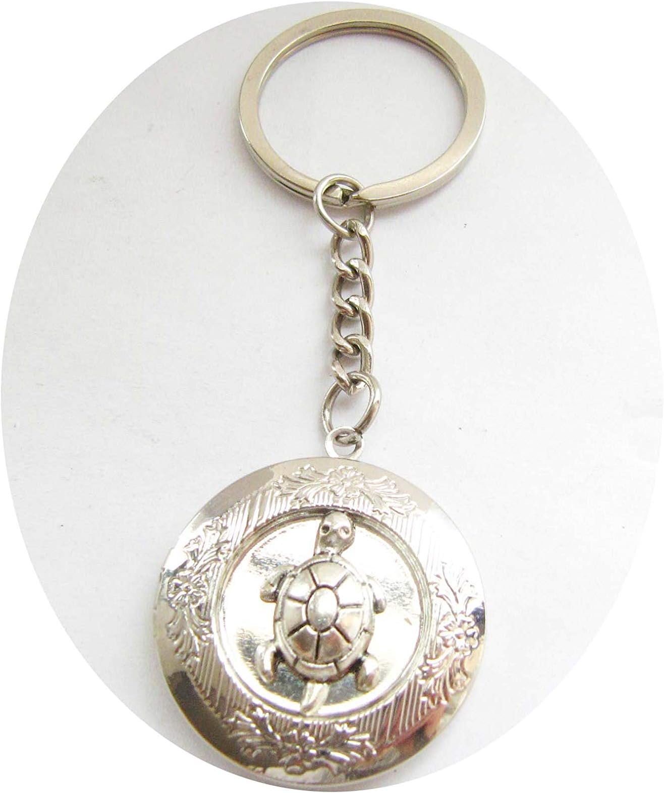 sea Turtle Locket,Tortoise Locket Keychain, Animal Locket Keyring, Ocean Jewelry