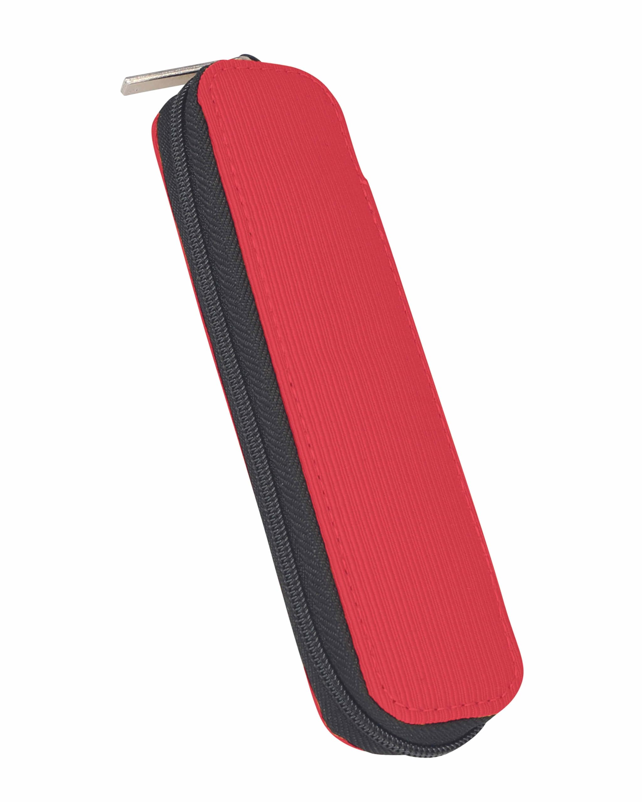 Online Pencil Case Red, Large Capacity Storage Bag, Box with Zipper, Pen case for School, Stationary Organizer for Girls and Boys, Pen Pouch with one Compartment