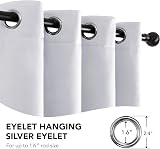 Deconovo Thermal Door Curtains 84 Inch Drop Eyelet Silver Grey 1 Panel view 6