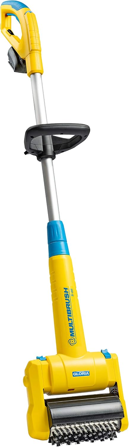 GLORIA Cordless Surface and Joint Brush MultiBrush li-on, Yellow/Blue, 3,312.5 cubic centimeters