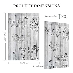 Rustic Gray Wood Barn Dandelion No Device Light