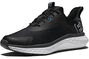 FootJoy Men's FJ Quantum Golf Shoe, White/Blue/Red, 7, Previous Season Style