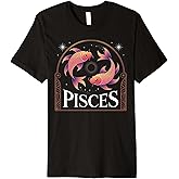 Pisces zodiac - Feb March birthday Graphic art Pisces sign Premium T-Shirt
