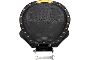 VG MOTO Motorcycle Drive Seat Bobber Solo Seat with Spring Base Mounting Bracket Kit Replacement for Harley Davidson Sportster XL 883 1200 (Black-Crocodile Rivet)