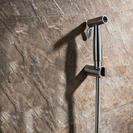 10x Brass, Stainless Steel Health Faucet Opera with Tube & Hook (Chrome)