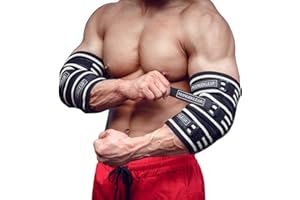 MANUEKLEAR Elbow Sleeves for Weightlifting, Elbow Compression Sleeves for Men, Adjustable Elbow Wraps for Weightlifting (XXL(