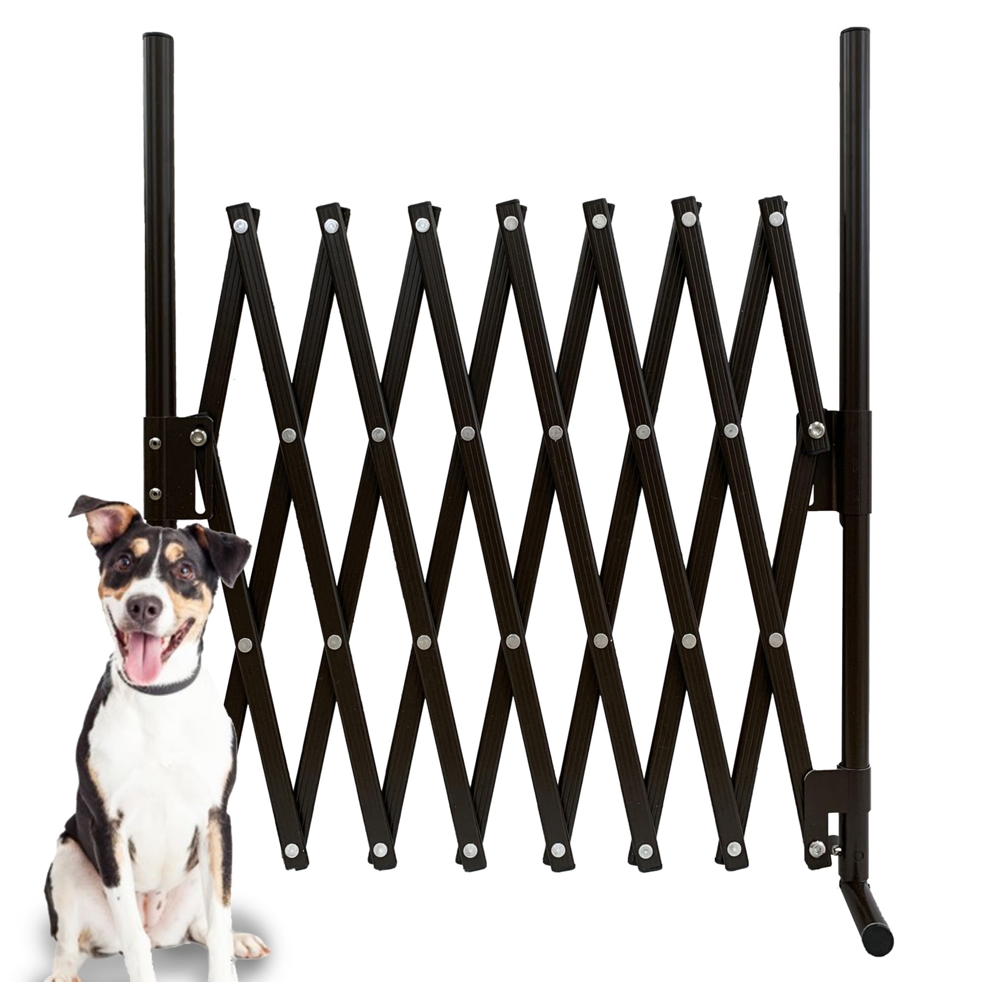 ALMAX アルマックス ペットゲート アルミフエンス 幅150☓高さ70cm SXG-0715 (02.ダークブラウン)商品画像